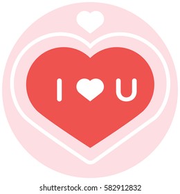 I Love You - Infographic Icon Elements from Valentine's Day Set. Flat Thin Line Icon Pictogram for Website and Mobile Application Graphics.