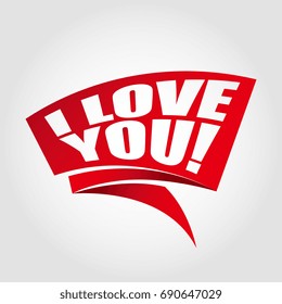 I love you labels banners