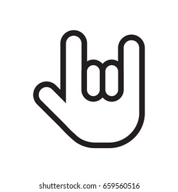I Love You Language Hand Sign Icon, Symbol.
