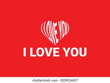 I love you letter logo and icon design