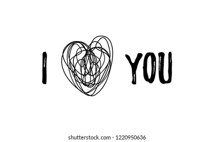 I love you lettering.