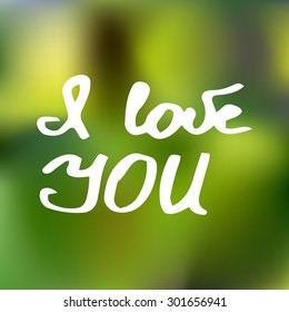 I love you - lettering