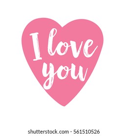 I love you lettering