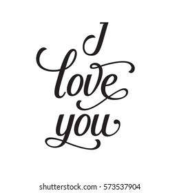 Love You Lettering Stock Vector (Royalty Free) 573537904 | Shutterstock