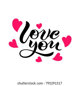  love you lettering. Love you calligraphy. valentines day. wedding card. wedding design. love you card. vector illustration. love you logo. happy valentine's day. my valentine. valentines day.