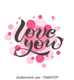  love you lettering. Love you calligraphy. valentines day. wedding card. wedding design. love you card. vector illustration. love you logo. happy valentine's day. my valentine. valentines day.