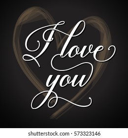I Love You lettering in heart