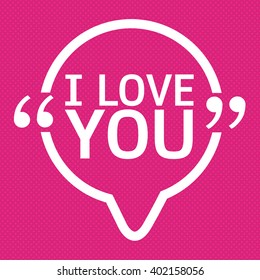 I LOVE YOU Lettering Illustration design