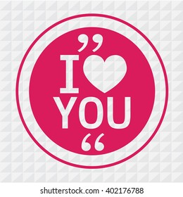 I LOVE YOU Lettering Illustration design