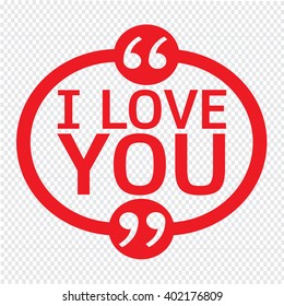 I LOVE YOU Lettering Illustration design