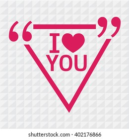 I LOVE YOU Lettering Illustration design
