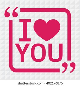 I LOVE YOU Lettering Illustration design