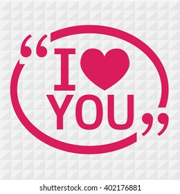 I LOVE YOU Lettering Illustration design