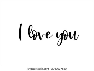 ı love you lettering vector art design