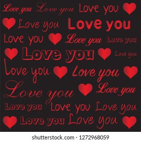 Love you letters for happy Valentine's Day 