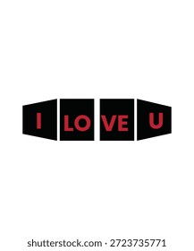 Te amo logo Vector, Festiva dibujado a mano letras, feliz día de San Valentín diseño de logotipo