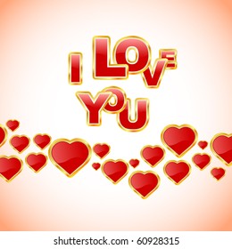 I love you. Love message.