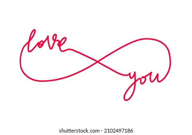 Love you message postcard. Inspirational lettering quote. Typography slogan for t shirt printing, graphic design.