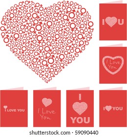 Ich liebe dich. Love Message Set.