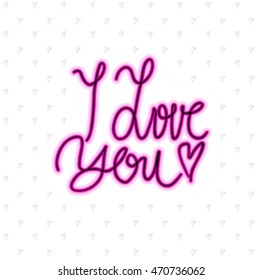 I love you. Modern hand drawn calligraphy. Lettering for print and posters.