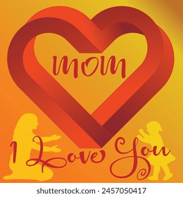 i love you mom, best mom, happy mothers day, heart, twisted heart, mother child love, mothers love