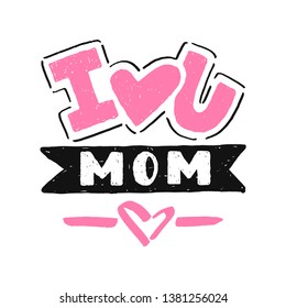 Best Mom Ever Calligraphy Poster Beautiful Stock Vector (royalty Free 