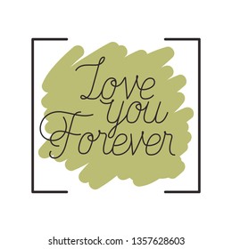 i love you mom label isolated icon