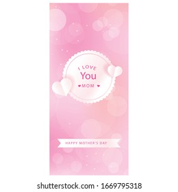 I love you mom. Mother's day calligraphic poster.