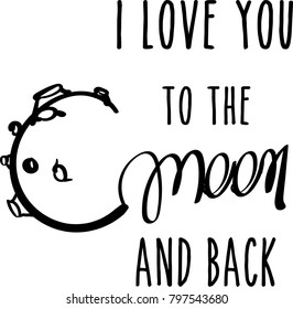 I love you to the moon and back card