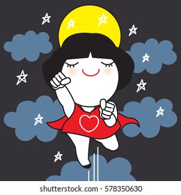 I Love You To The Moon And Back Concept Card Character illustration