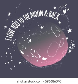 I love you to the moon and back greeting card