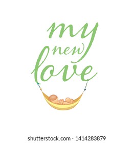 Love you to the moon and back. Hand lettering quotes to print on babies clothes, nursery decorations bags, posters, invitations, cards. Vector illustration. Modern brush calligraphy isolated on white