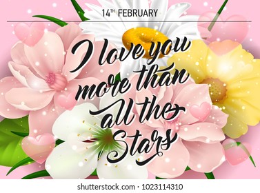 I Love You More Than All the Stars Lettering