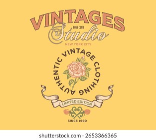 Amo-te mais a ti mesmo. Arte de vetor de impressão floral colorida para t shirt e outros. Rose club impressão design para vestuário, adesivos, cartazes e fundo. Design de tatuagem de rosas.