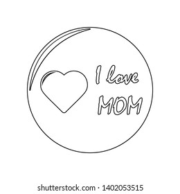 I love you my mother icon. Element of Mother day for mobile concept and web apps icon. Outline, thin line icon for website design and development, app development