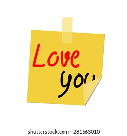 love you paint, on post it
