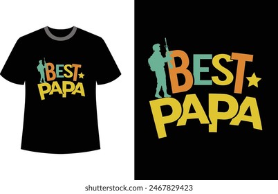 LOVE YOU PAPA Father's T-shirt Design 