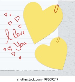 love you paper note