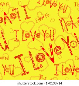 I love you patterns seamless