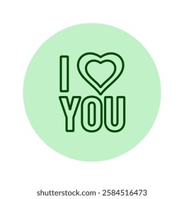 I Love You pentaglow, vector, pixel perfect, illustrator file