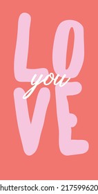 Love you pink Patterns, Love red seamless Backgrounds, Heart Wallpaper Love Cards Vector Illustration, Heart wallpaper love romance and wedding symbols.