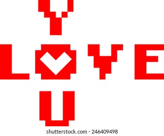 I Love You, Pixel, Heart 