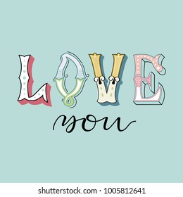 Love you postcard.