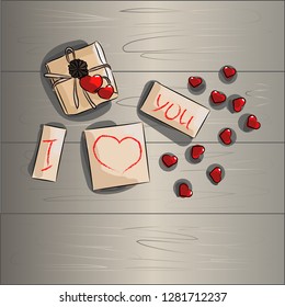 I love you for postcard
