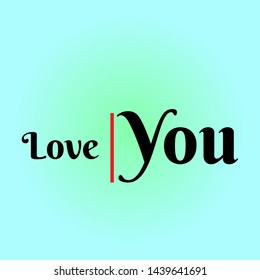 Love you postcard logo design illustration vector
