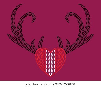 Love you rhinestone t-shirt design