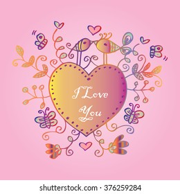 I love you Romantic card
