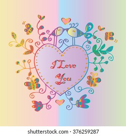 I love you Romantic card
