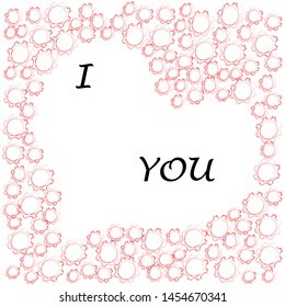 I love you. Romantic scene with big heart made from mechanism. Valentine day. Sweet. Lovely.