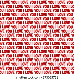 I love you. Seamless pattern.